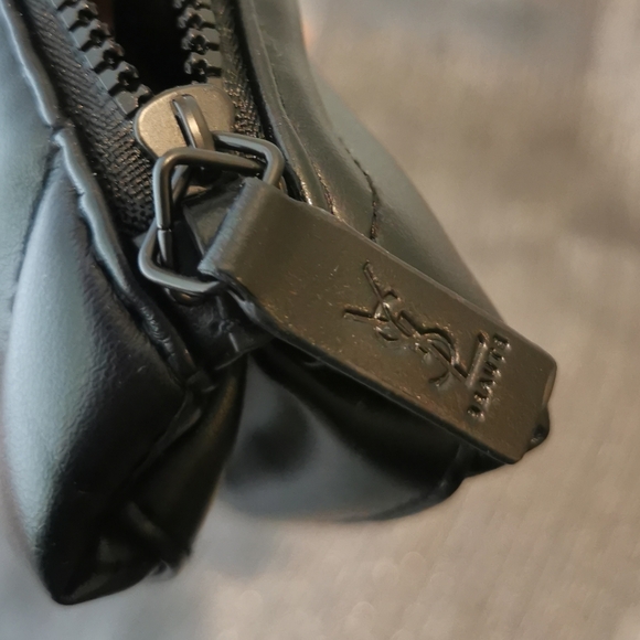 Yves Saint Laurent YSL Beaute Makeup Cosmetic Bag Toiletry Travel Pouch Black - Picture 8 of 11